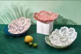 Forest Series Round Tortoise Leaf Fruit Basket,PP,27*6cm