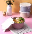 Maixiang Round Biscuits Lunch Box,wheat,17*13*9cm