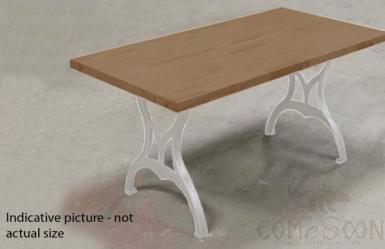 Outdoor table, cast iron, plastic wood, 85*70*75cm