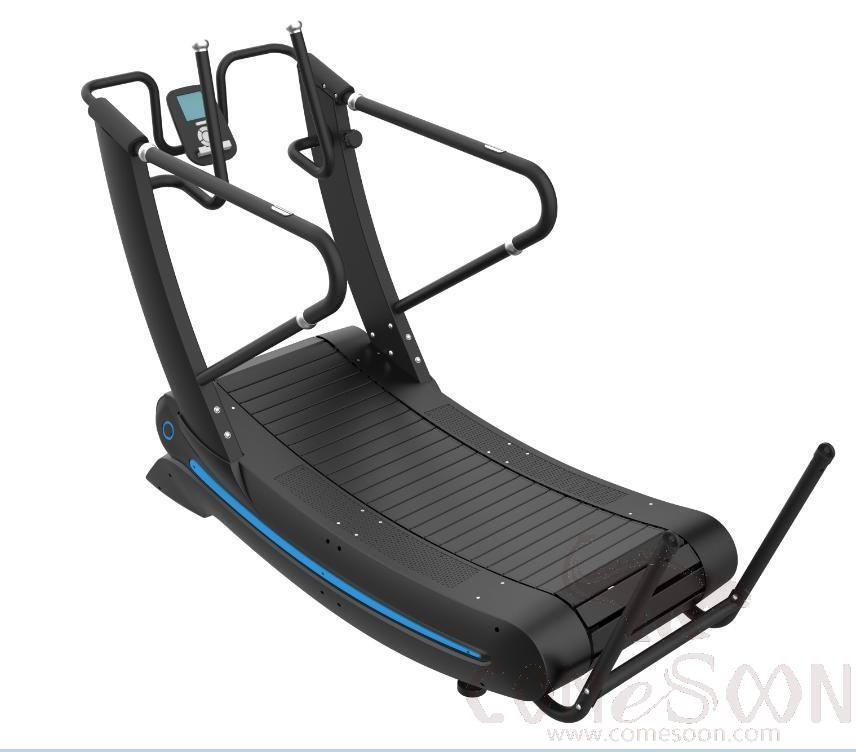 Curve Treadmill with Resistance Rotary Knob &amp; Bar, 2270*855*1500mm