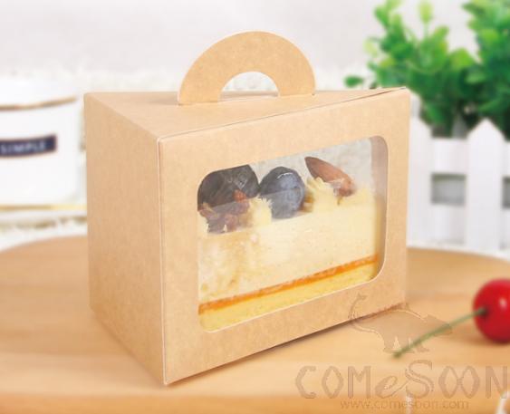 Portable Cake Box Open Window
Simple Cowhide，12.8*9.5*9cm