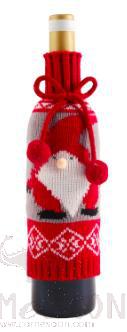 Hair Ball Bow Santa Bottle Holder