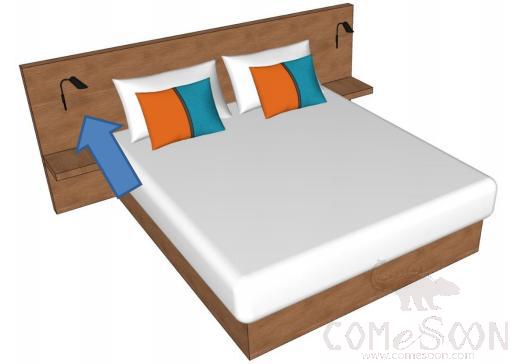 Bed Headboard, Chipboard ,2600(W) * 50(D) * 1100(H) Mm