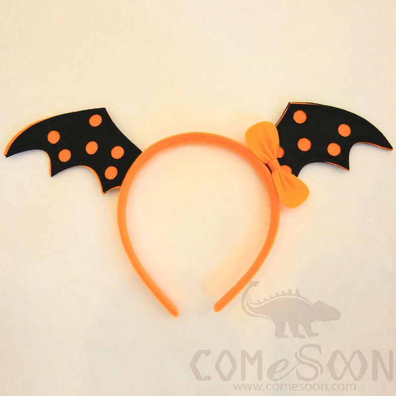 Orange Bat Headband，29*17cm