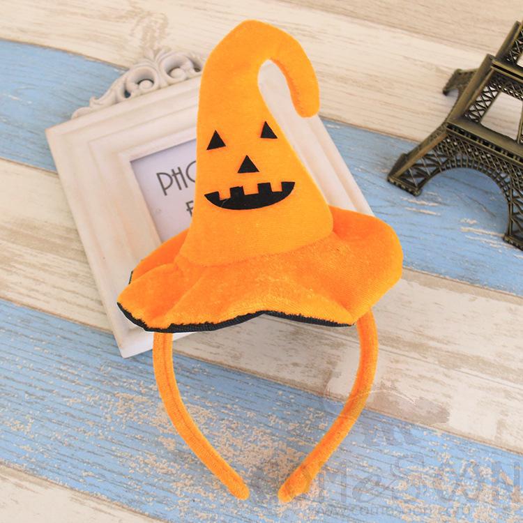 Smiley Face Pumpkin Headband，26*13cm