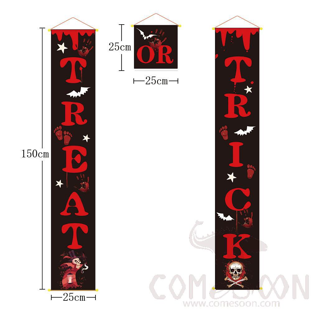 Halloween Couplets Hanging Cloth，Black