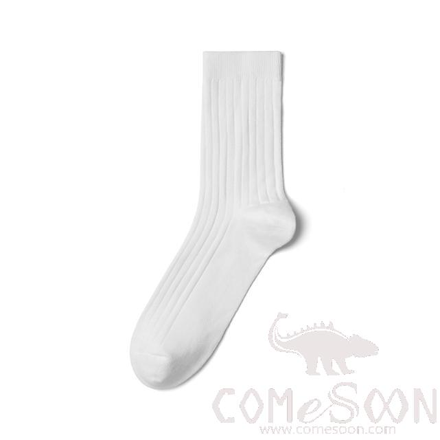 Medium thick pure cotton business men's socks,White