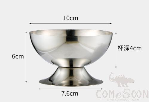Ice Cream Cup，304 Stainless Steel，10*6cm
