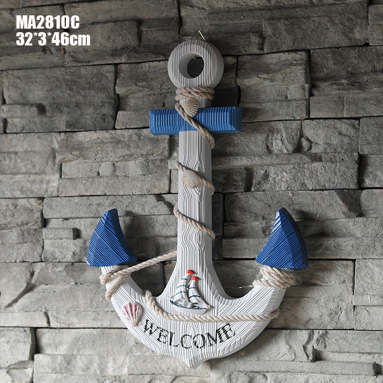 45cm blue and white anchor