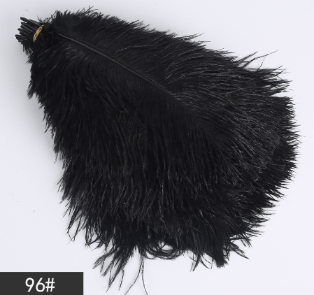 Black Feather ,Ostrich Hair,Black,30-35CM