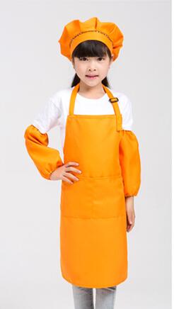 Kids Aprons with Ritz Kids Logo，Polyester，Orange，60CM