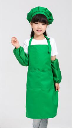 Kids Aprons with Ritz Kids Logo，Polyester，Green，60CM