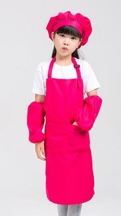 Kids Aprons with Ritz Kids Logo，Polyester，Rose Red，60CM