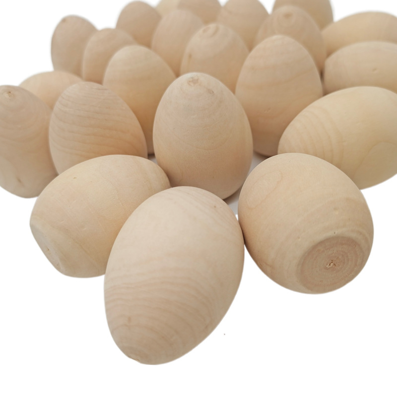 Easter Egg Painting Eggs，Lotus Wood，4.5*3.5CM
