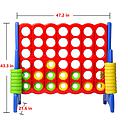 Giant Ring Toss Garden Games
，PE，Blue And Red，120*55*110CM