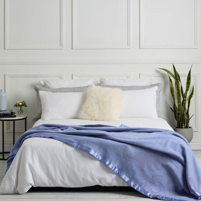 Pure Wool Blanket, Light Blue, 200*230cm