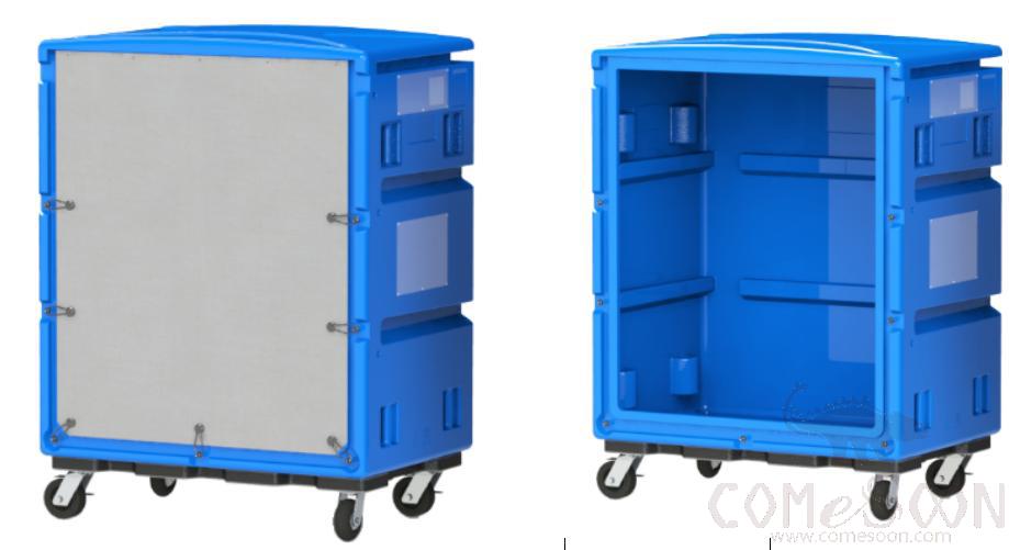 Semi-OPEn Laundry Cart,PE,L1120* W750* H1500mm