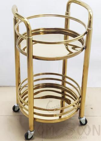 Round Service Cart, SS201. 46*76CM