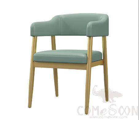 Green Dining Chair, Iron Frame, W51*L52*H75Cm