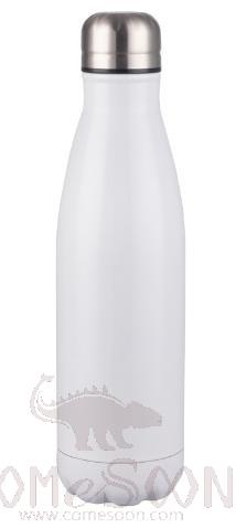 Customized Double-layer SS Water Bottle, 500ml, White
