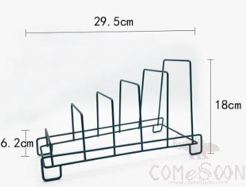 Hanging Plate Rack Five Compartments, Iron, L29.2*W6.2*H18cm