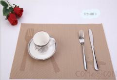 Pvc Placemat, Beige Knife And Fork Jacquard