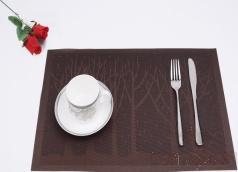 Pvc Placemat,Coffee Small Tree Jacquard