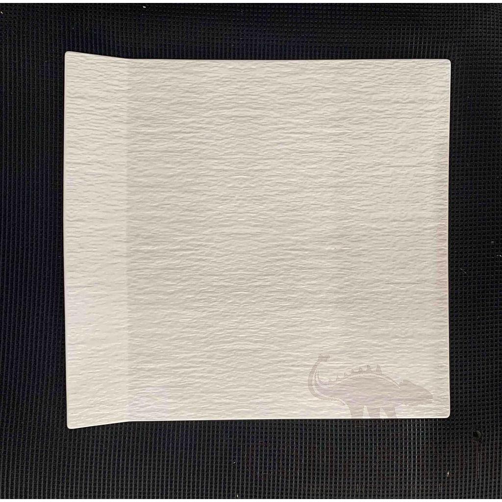 20118 Series 12.25&quot; Curved Square Plate - Matt White