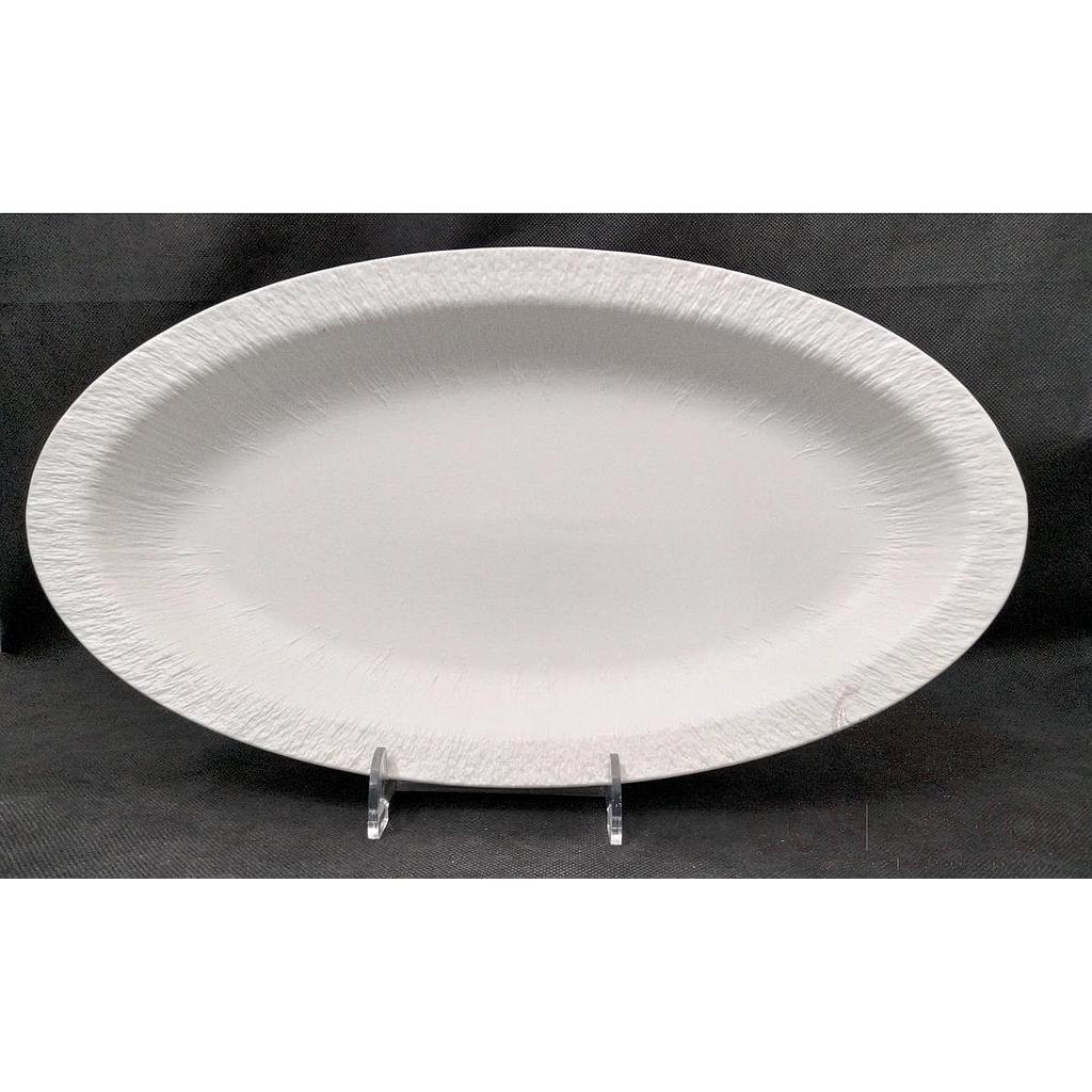 20118 Series 18&quot; Anti-Rimmed Fish Plate - Matt White