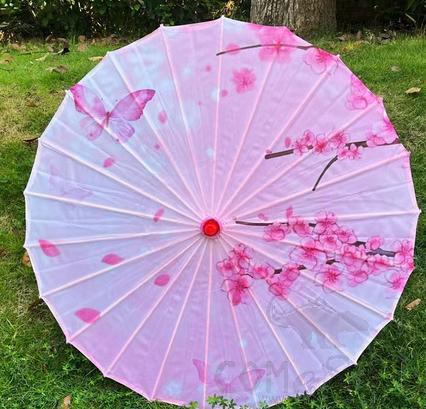 Oil Paper Umbrella, Silk Fabric, 60cm