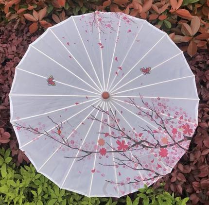 Oil Paper Umbrella, Silk Fabric, 60cm