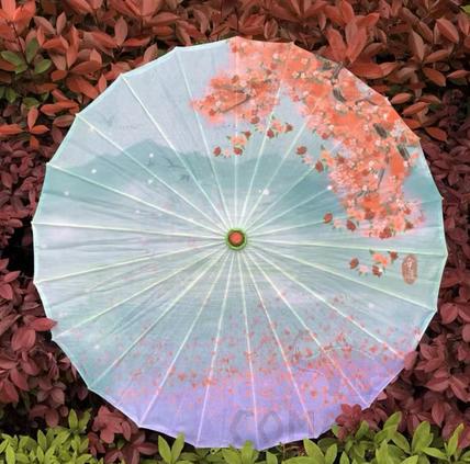 Oil Paper Umbrella, Silk Fabric, 82cm