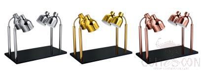 Four Heads Four Rods Gold Plated Marble Warming Table,900*500*645mm,1000W