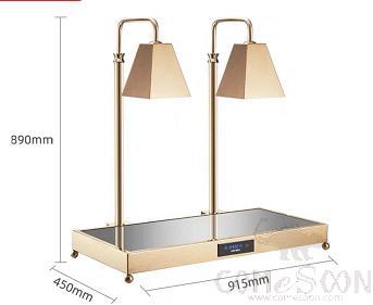 Double Head Rose Gold Thermal Lamp(Bottom Electric Heating),915*450*890mm,800W