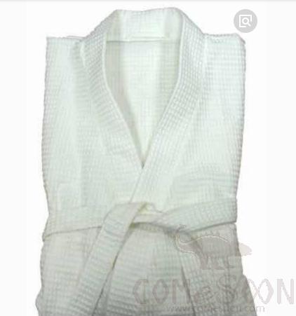Waffle Bathrobe,35/65 Cotton/Poly