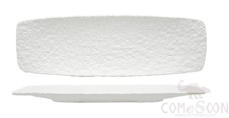 20118 Series 13.38&quot; Rectangular Pastry Plate - Matt White