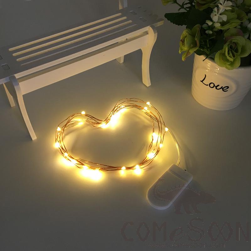 String Lights Battery Operated，Copper Wire，2 Meters
