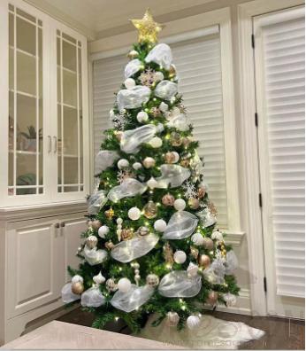 3 Meter Christmas Tree,PVC,Silver