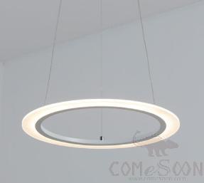 Single Circle Chandelier, Hardware + Acrylic, 80Cm