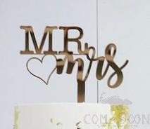 Mr&amp;Mrs Cake Plate, Acrylic