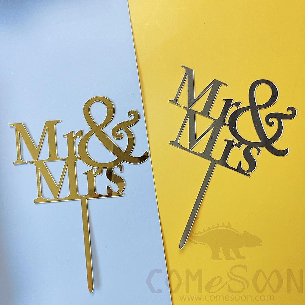 Mr&amp;Mrs Cake Plaque, Acrylic