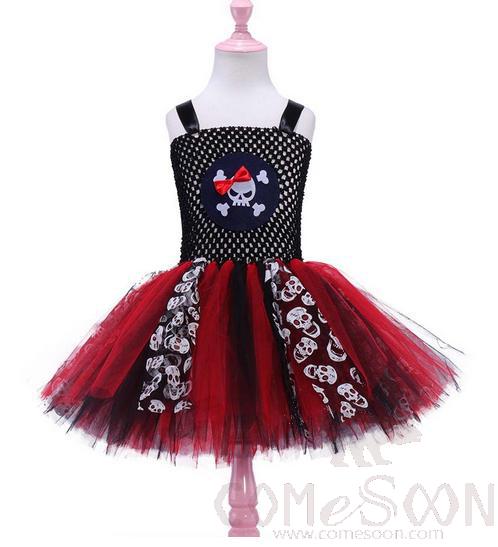 Girls' Pirate Dress Up Ponte Saree, 140cm