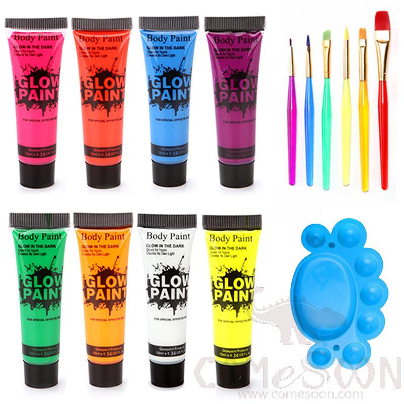 UV Fluorescent Glow In The Dark Graffiti Face Paint，25G
