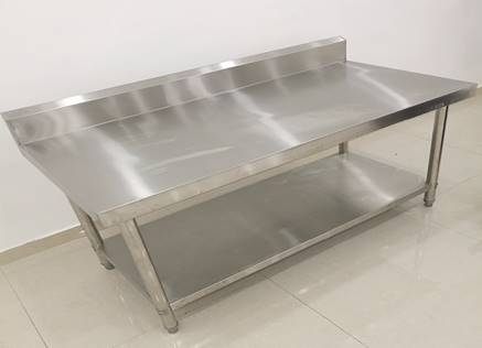 Work Table W/ Splashback, SUS 304, L2000*W700*H1000+80mm