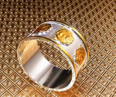 Napkin Ring, All Silver Rose Gold Scarf Ring, Zinc Alloy