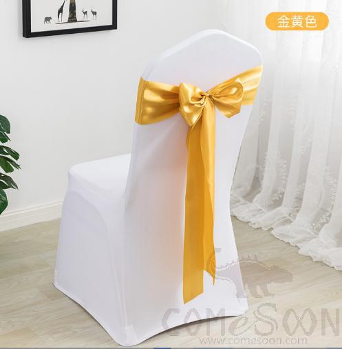 Chair Cover Band,Golden Yellow,14*275Cm