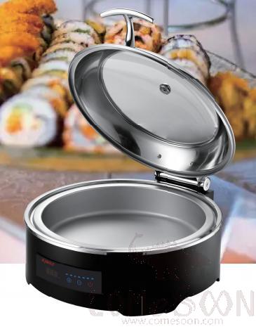 38cm Round Electrical Chafer W/Glass Lid, L460*W420*H230mm