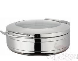 DF Series Round 30cm Glass Lid Vision induction Chafing dish, L390*W490*H165mm