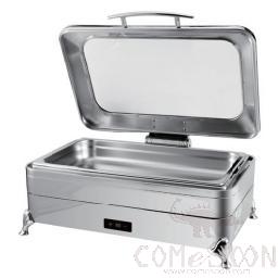 Oblong GN1/1 Glass Lid Vision induction Chafing Dish, 8.3L, L580*W480*H240mm