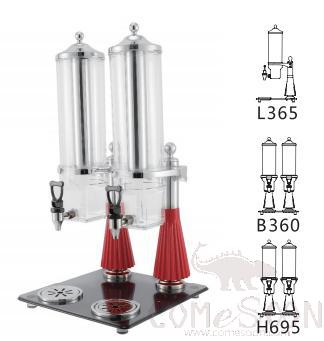 Double Juice Dispenser 3.6LX2 With Wooden Stand